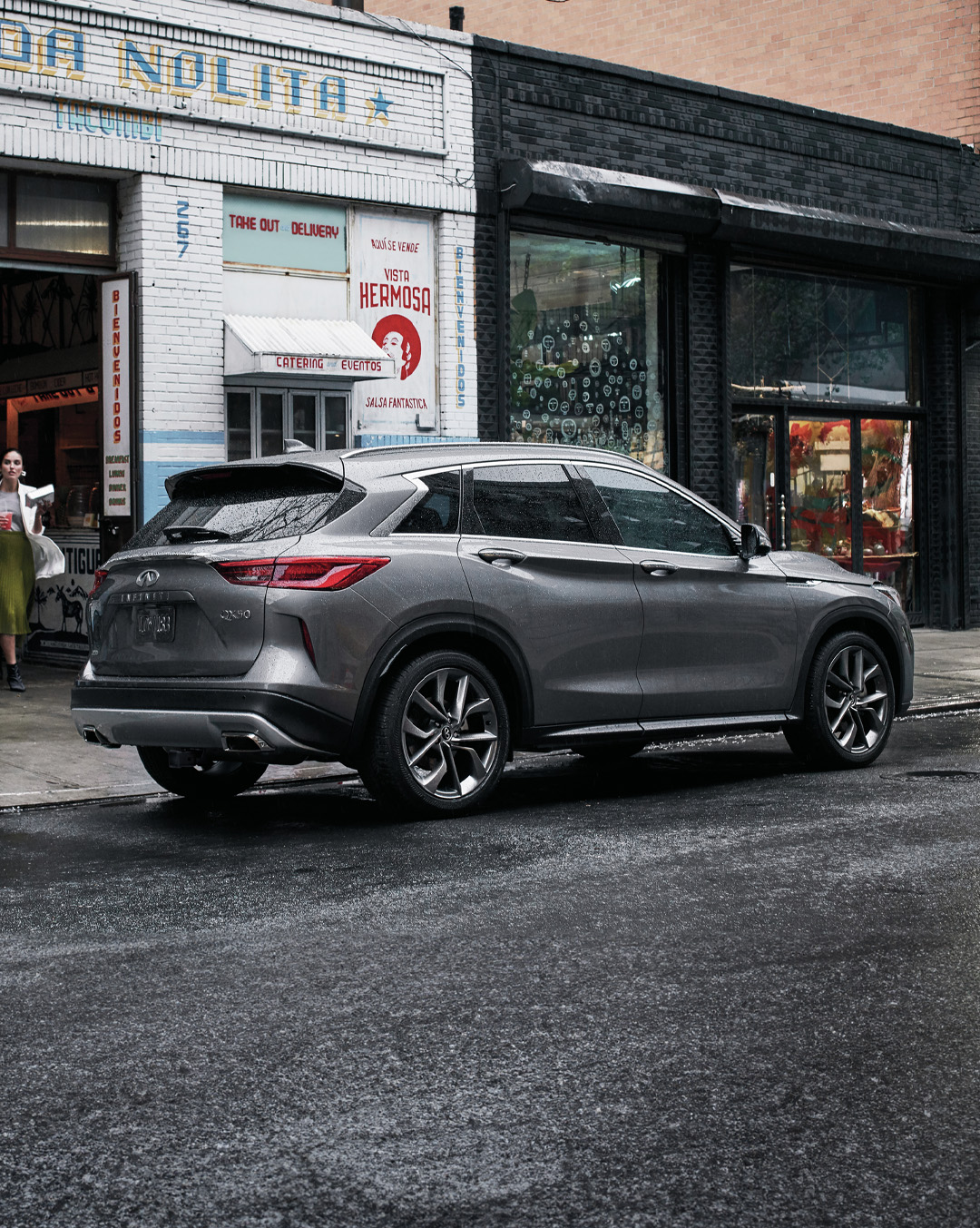 2024 INFINITI QX50 compact SUV in dark grey